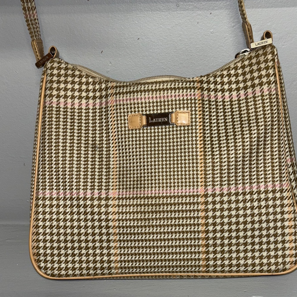 EUC LAUREN RALPH LAUREN Plaid Shoulder Bag